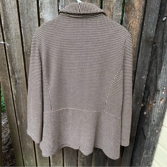 ST JOHN Wool Rayon Knit Neutral Tone Blazer Jacket PF14 GRP0 in Sz 16 - Picture 12 of 16